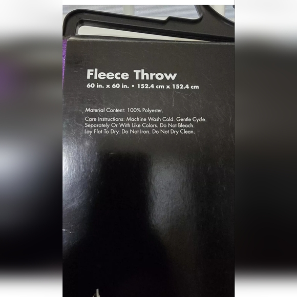 Spirit Haloween Glitter Fleece Throw Purple Black Soft Blanket 60"x 60" NWT - Picture 4 of 5